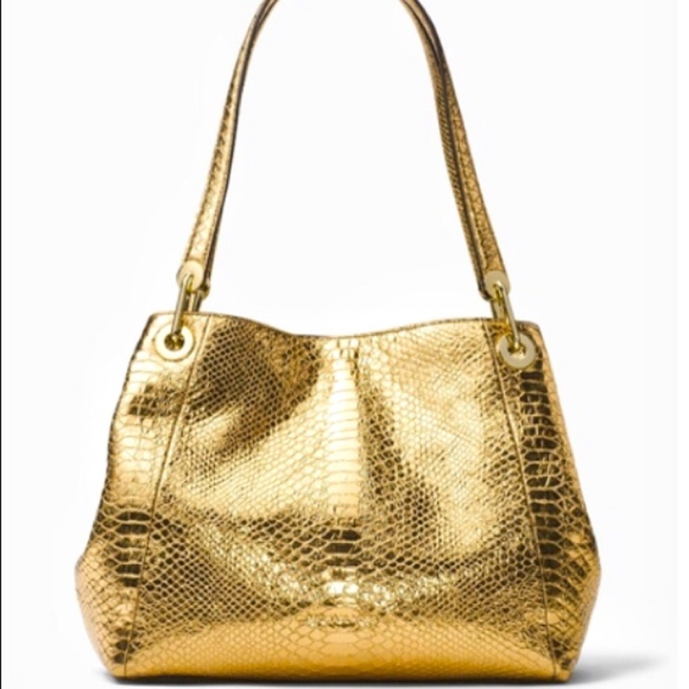 Michael Kors ⚜️ Raven snake embossed leather tote